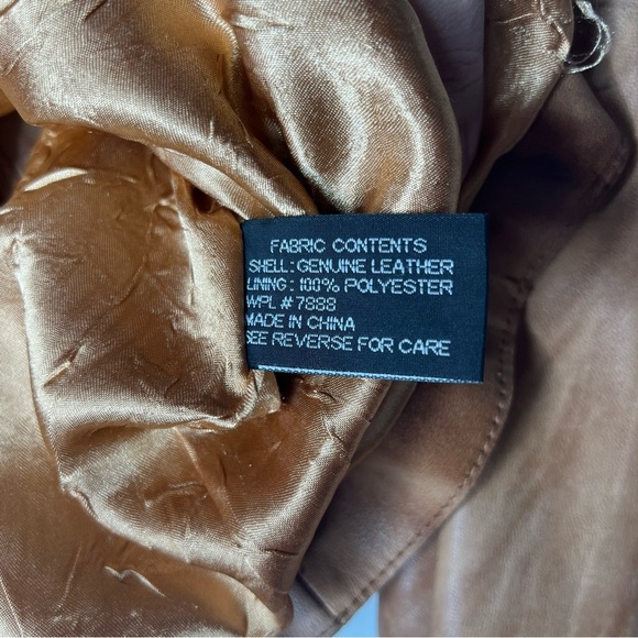 Michael Kors Size Large 100% LeatherTan Women’s Lined Studded Rate Jacket Belt - Picture 15 of 16